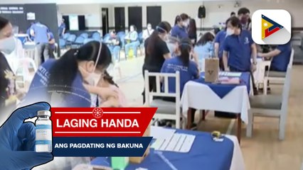 Unang araw na pagbibigay ng booster shot sa mga healthcare workers