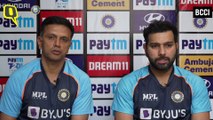 Rahul Dravid and Rohit Sharma Speak at First PC After Being Made Indian Coach and T20I Captain