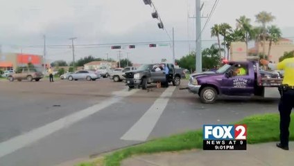 Rollover Accident Shuts Down McAllen Intersection
