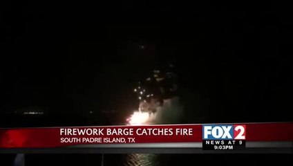 Fireworks Barge on South Padre Island Catches Fire