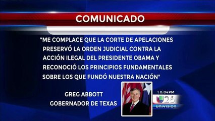 Reaccionan ante el fallo judicial de mantener la suspensión de la acción ejecutiva de Obama