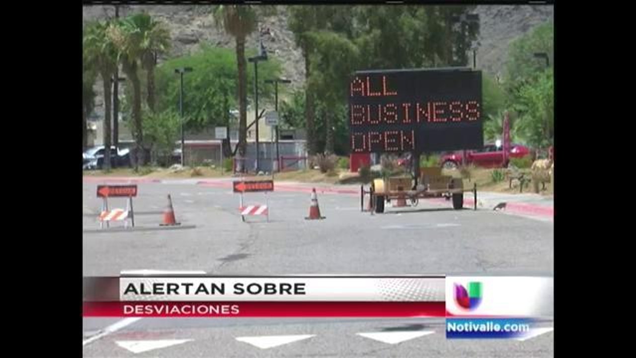 Cierran importantes vias en Cathedral City