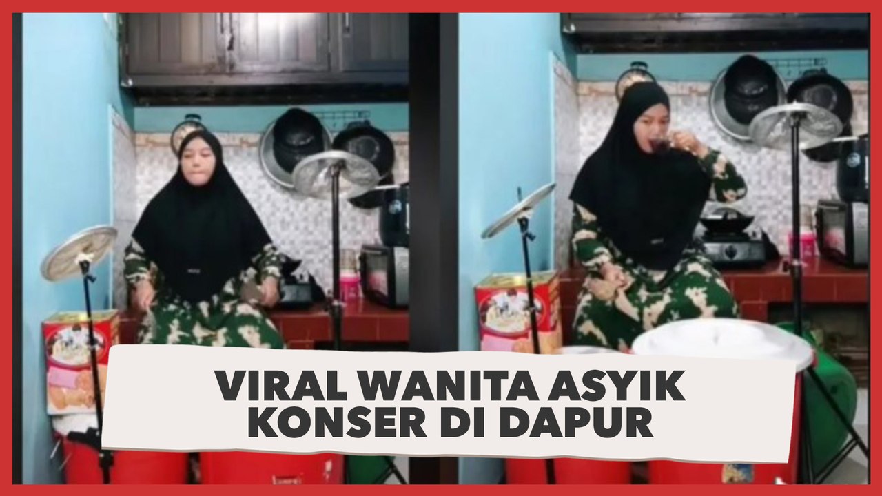 Viral Wanita Asyik Konser di Dapur, Warganet: Inilah Namanya Dapur Rekaman