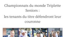 Championnats du Monde Triplettes Seniors - Santa Susanna