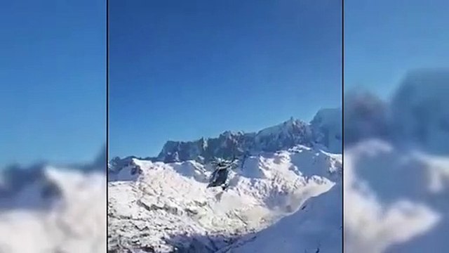 Incroyables images d’un sauvetage en montagne par hélicoptère