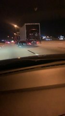 Truck Tows Almost Everything Along Interstate