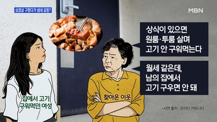 MBN 뉴스파이터-'지글지글' 삼겹살로 이웃 간 '부글부글'?