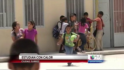 Sin aire acondicionado en escuelas populares de Juárez