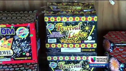 Hombre herido por fuegos artificiales