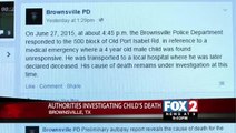 Authorities Investigating Death of Four-Year-Old