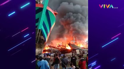 Belasan Kapal di Pelabuhan Kota Tegal Ludes Dilalap Api