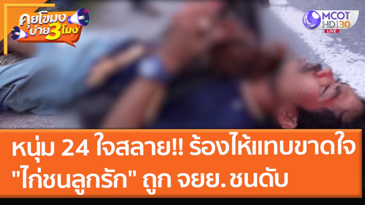 หนุ่ม 24 ใจสลาย!! ร้องไห้แทบขาดใจ "ไก่ชนลูกรัก"...
