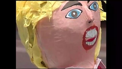 Quebraran piñata con la forma de Donald Trump