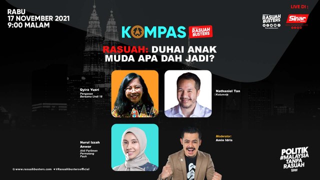 [LIVE]: Rasuah: Duhai Anak Muda, Apa Nak Jadi?