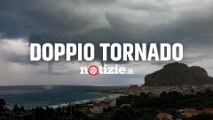 Doppio tornado in Sicilia, paura per il maltempo: le immagini delle trombe d'aria sulla costa