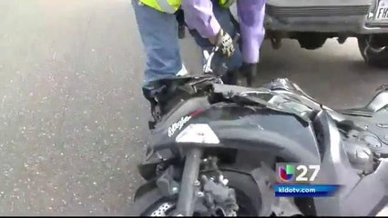 Motociclista Sufre Accidente Vial