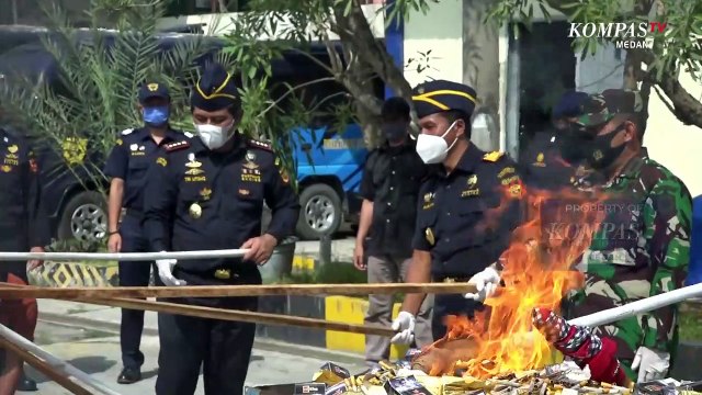 Bea dan Cukai Sumatera Utara Musnahkan Barang Ilegal Hasil Sitaan