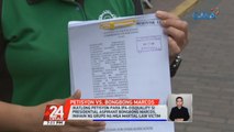 Ikatlong petisyon para ipa-disqualify si Presidential aspirant Bongbong Marcos, inihain ng grupo ng mga Martial Law victim | 24 Oras