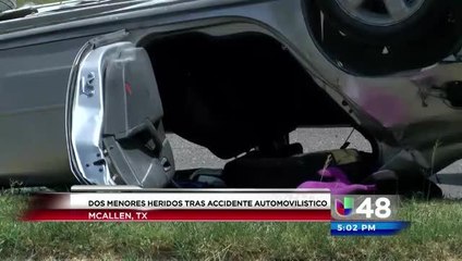 Aparatoso Accidente deja 2 Menores Hospitalizados