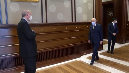 Cumhurbaşkanı Erdoğan, MHP Genel Başkanı Bahçeli'yi kabul etti