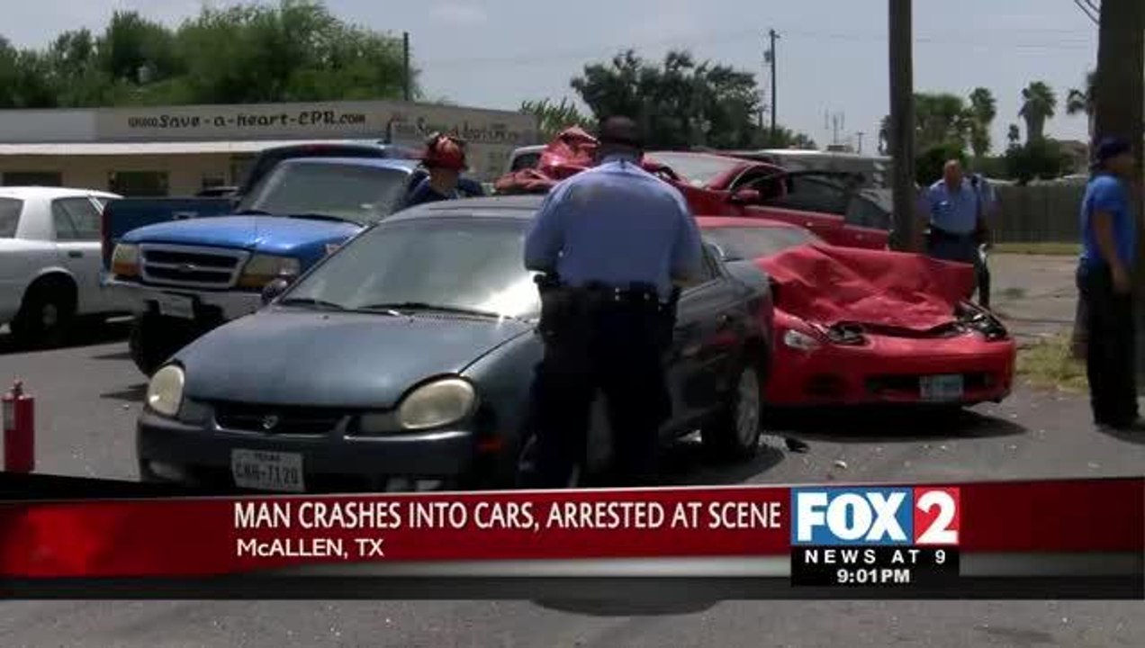 Driver Loses Control and Crashes into Parked Cars, Arrested on Scene