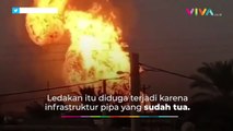 Pipa Minyak Terbakar di Iran, Ledakan Timbulkan Gempa Kecil