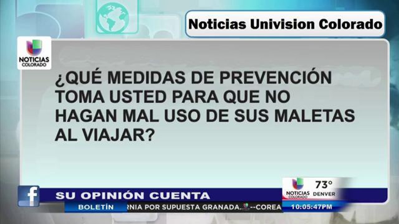 Su opinión cuenta: prevención con las maletas