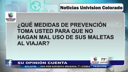 Su opinión cuenta: prevención con las maletas