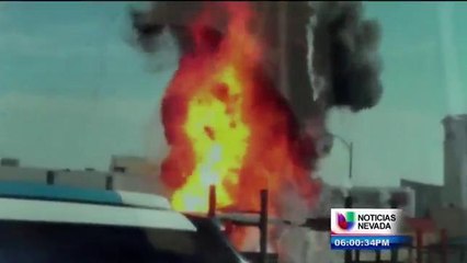 Explota Tanque de Gas cerca del Strip
