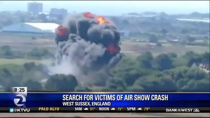 Search for Victims Continues At England Airshow Crash Site
