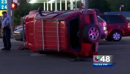3 Hospitalizados tras Volcadura