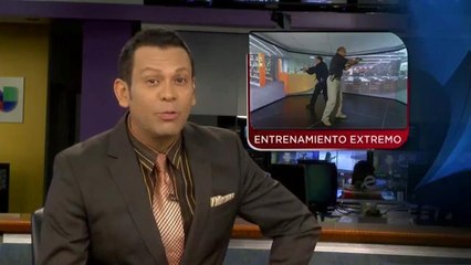 Entrenando en simulador con delincuentes armados