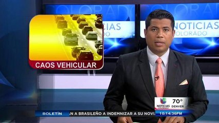 Caos vehicular tras el cierre de varios carriles de la I-25