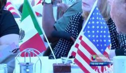 Veteranos mexicoamericanos protestan contra Donald Trump