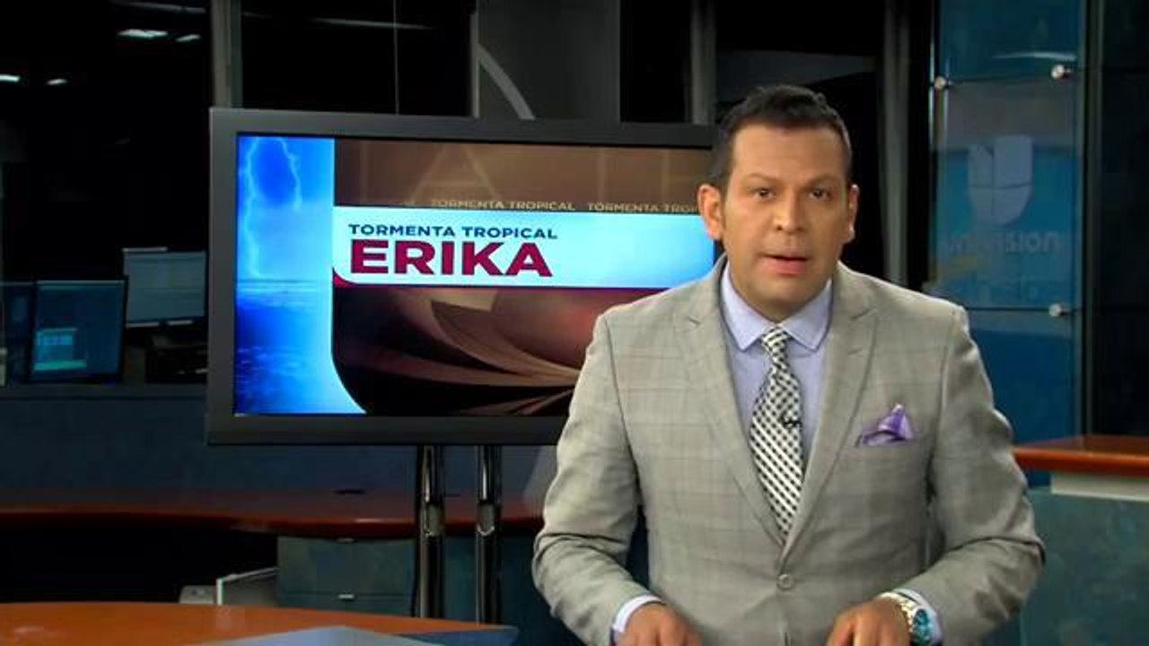 Proyección de la tormenta Erika