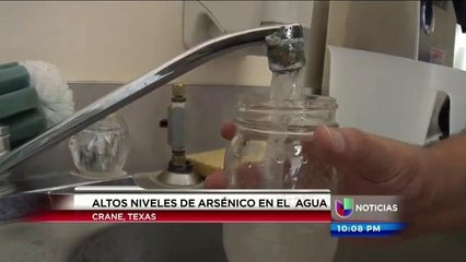 Altos niveles de arsénico en el agua de Crane, TX