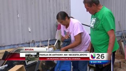 Matrimonio de edad avanzada de Anthony NM, pierde todo en un incendio.
