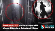 Terekam CCTV, Motor Scoopy Milik Warga Citamiang Sukabumi Hilang
