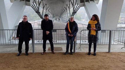 Inauguration de la passerelle piétonne du pont de tilff : "Ce pont va fluidifier la circulation"
