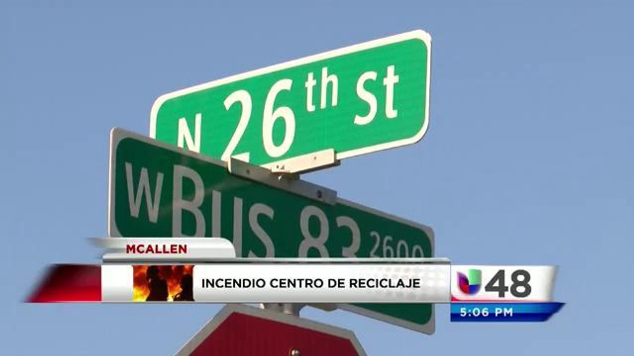 Incendio en el Centro de Reciclaje