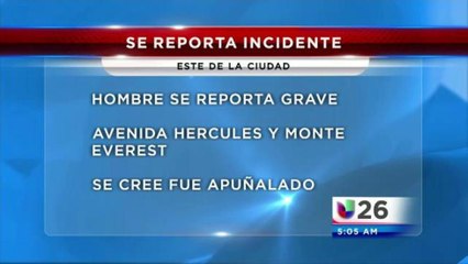 Hombre Apuñalado-Este De La Ciudad