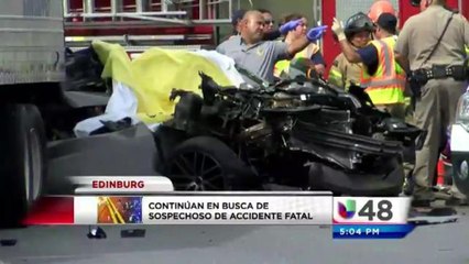 Continúan en busca de sospechoso de accidente fatal