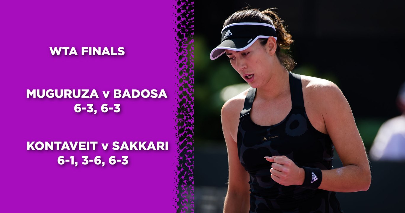 WTA Finals: Muguruza will face Kontaveit for the title