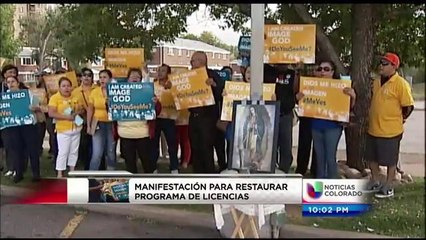 Manifestación para restaurar programa de licencias