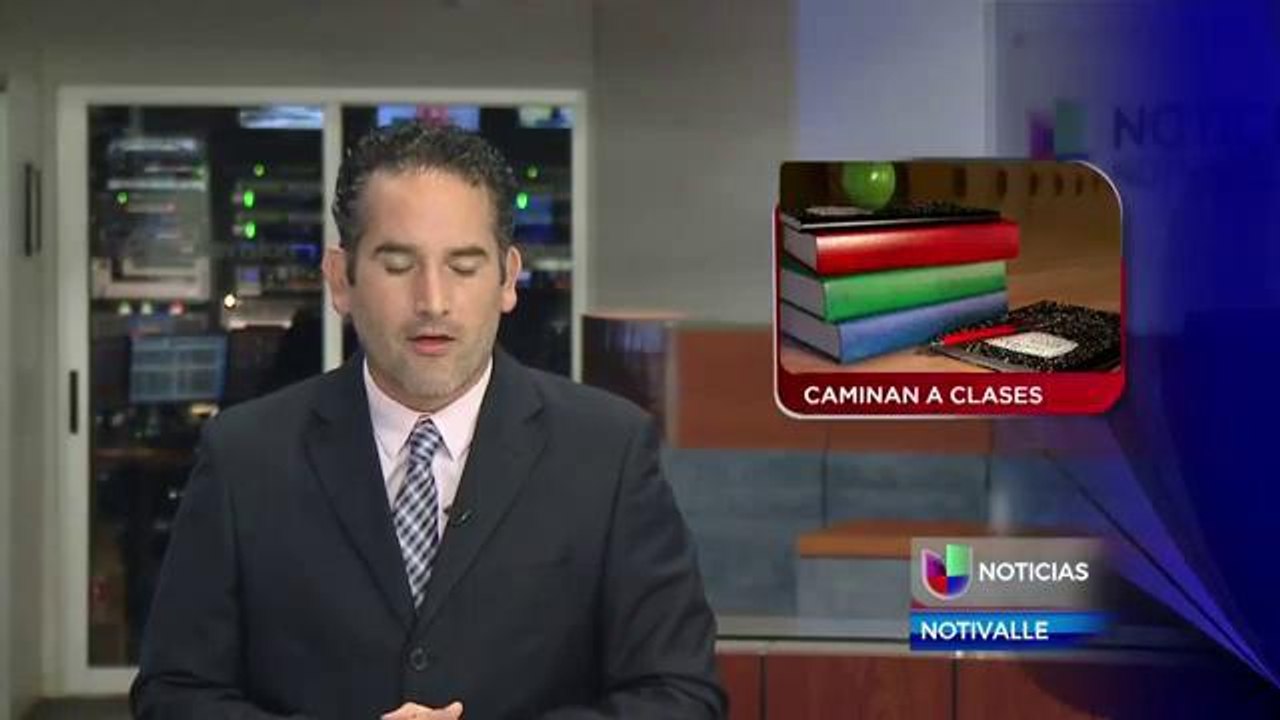 Caminan a clases