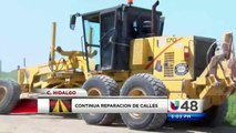 Reparación de calles en el Condado Hidalgo
