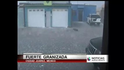 Fuerte granizada en Ciudad Juarez