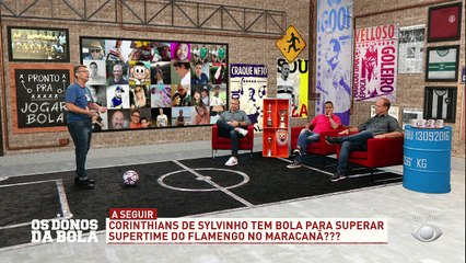 Olha, se depender dos palpites do 'Donos', hoje o Flamengo ganha fácil do Corinthians hein? Apenas o Craque Neto acha que o Timão vai vencer o jogo... E aí, palpites?#OsDonosDaBola