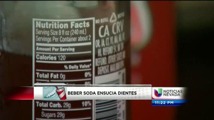 Dientes sucios por la soda y probioticos