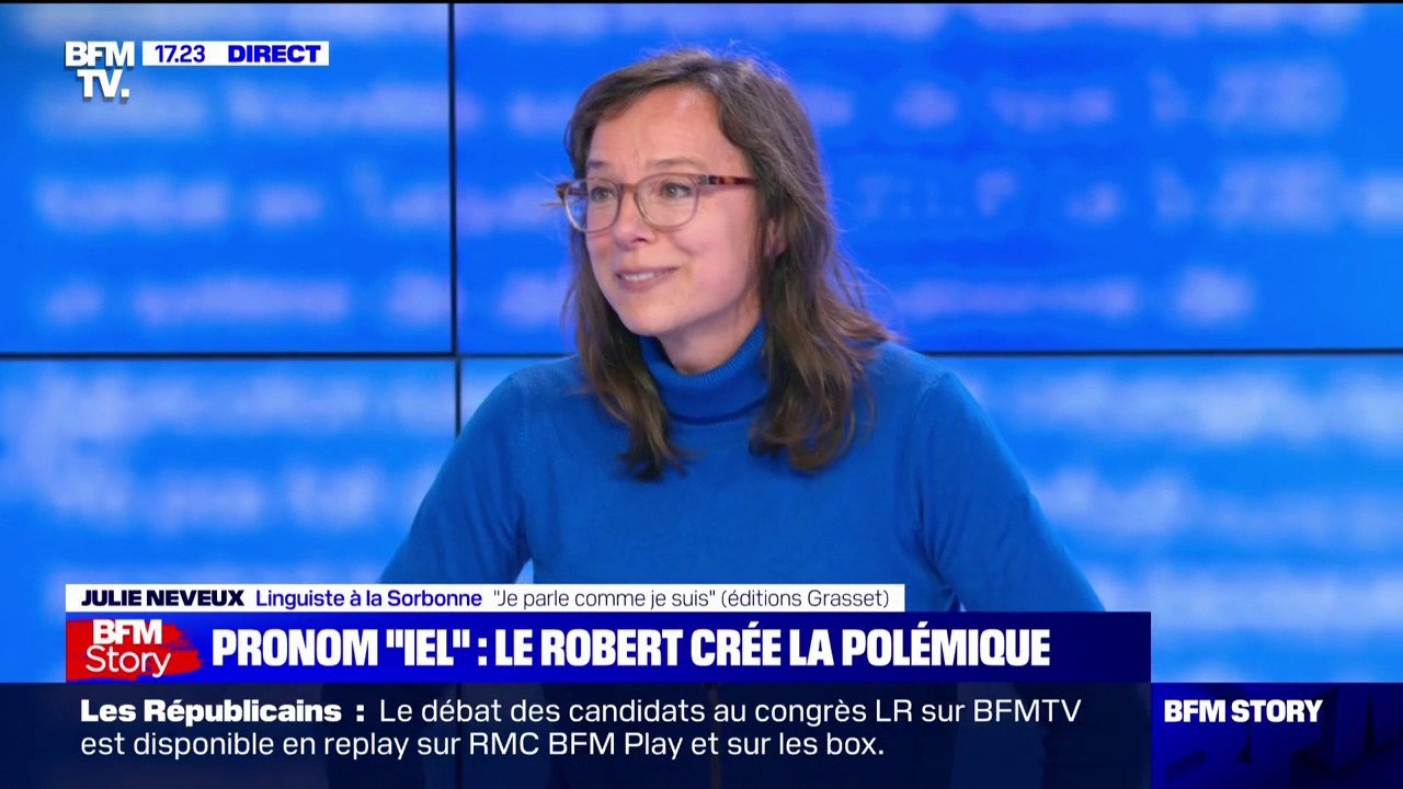 "Iel": pour Julie Neveux, linguiste à la Sorbonne, "cette forme va soulager la vie, le sentiment d'appartenance et d'identité, d'une certaine catégorie de la population"